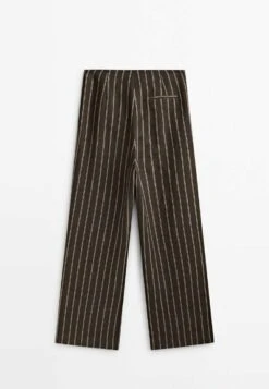 Massimo Dutti Striped With Tie Detail - Trousers - Brown 16 Massimo Dutti Striped With Tie Detail - Trousers - Brown -Massimo Dutti Shop fc77d8db36ab4ac0b2152858588d39df