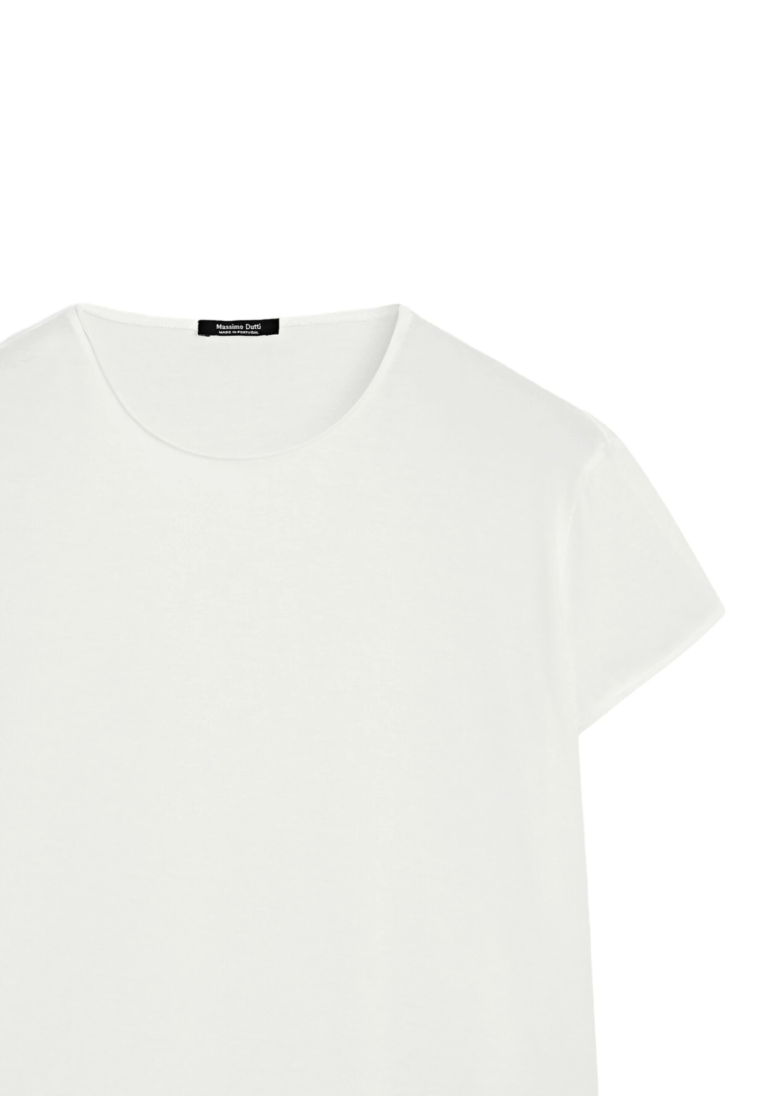 Massimo Dutti FLOWING SHORT SLEEVE WITH CREW NECK - Basic T-shirt - White 10 Massimo Dutti FLOWING SHORT SLEEVE WITH CREW NECK - Basic T-shirt - White - Image 8