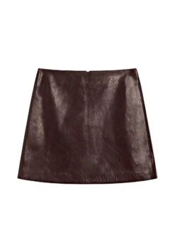 Massimo Dutti Leather Skirt - Bordeaux -Massimo Dutti Shop fcb6e6136c8c4701a168587758e7829a