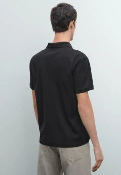 Massimo Dutti SHORT SLEEVE POLO NECK - Polo Shirt - Black -Massimo Dutti Shop fcbd6547fe194812974d74a8c1d210d3