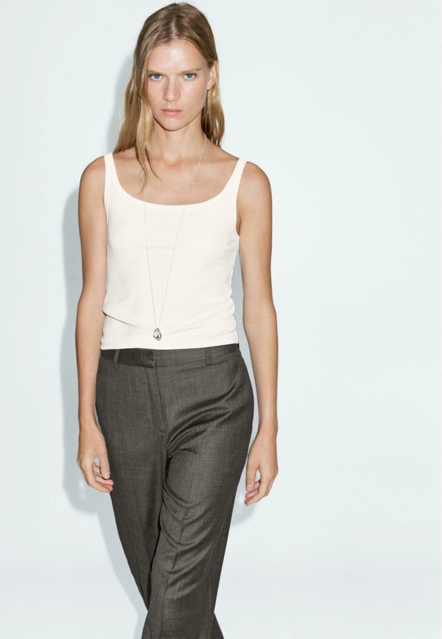 Massimo Dutti WIDE-LEG - Trousers - Brown 6 Massimo Dutti WIDE-LEG - Trousers - Brown - Image 4