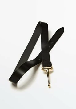 Massimo Dutti With Golden Piece - Belt - Black -Massimo Dutti Shop fcca2386b0ae47d58ed8c1dff9149e3d
