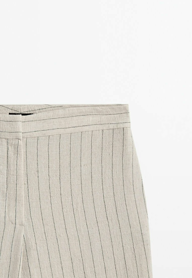Massimo Dutti Pinstriped Style - Trousers - Beige 8 Massimo Dutti Pinstriped Style - Trousers - Beige - Image 6