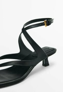 Massimo Dutti With Crossover Straps- T-Bar Sandals - Black -Massimo Dutti Shop fccee8554f024a33996d5eaaf6cadc9a