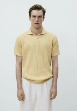 Massimo Dutti Polo Shirt - Yellow