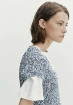 Massimo Dutti Mouliné - Basic T-Shirt - Blue -Massimo Dutti Shop fd400e266a844b78abe5a2687dae7fdb