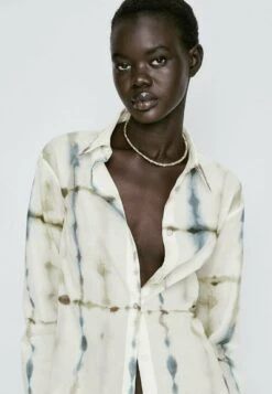 Massimo Dutti Tie Dye- Button-Down Blouse - Beige -Massimo Dutti Shop fd83e0b626464a7f9756589640eb1618