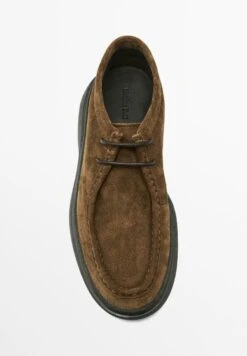 Massimo Dutti MOC TOE SPLIT - Lace-up Ankle Boots - Brown -Massimo Dutti Shop fd9a42381afd4b4096323991773b05bd