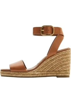 Massimo Dutti With Buckled - Wedge Sandals - Brown