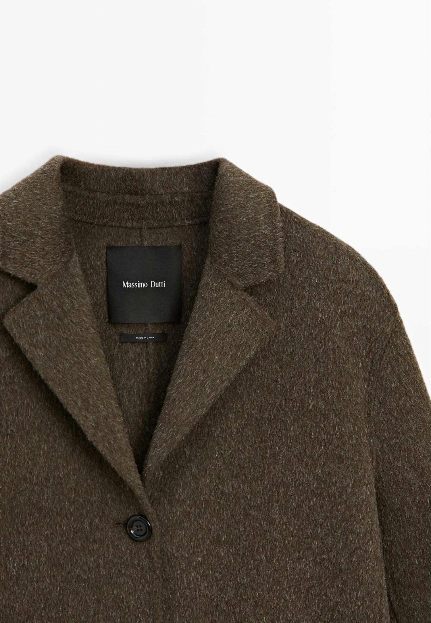Massimo Dutti LONG BLEND - Classic Coat - Khaki 11 Massimo Dutti LONG BLEND - Classic Coat - Khaki - Image 9