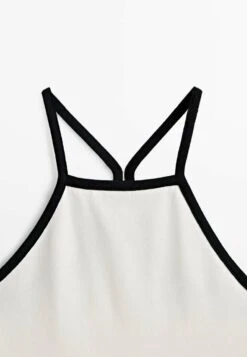 Massimo Dutti With Contrast Straps - Top - Beige -Massimo Dutti Shop fe3b69e6aaef4875963b667cf225934e