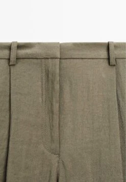 Massimo Dutti WIDE-LEG CROPPED WITH DARTS - Trousers - Mottled Brown -Massimo Dutti Shop fe5a329c439d4bab87bb1a8296f26ec4