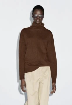 Massimo Dutti TURTLENECK - Jumper - Dark Brown