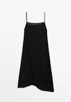 Massimo Dutti CROCHET MIDI - Day Dress - Black -Massimo Dutti Shop feb9f45c85ec40f9a7c5de15ce72eecd
