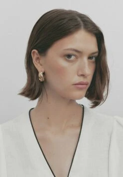 Massimo Dutti Studio With Knot And Contrast Detail - Blouse