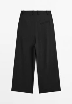 Massimo Dutti FLOWING MID-WAIST WITH DARTS - Trousers - Black -Massimo Dutti Shop fed590cb26c548819ca6ae48a04cb7dc