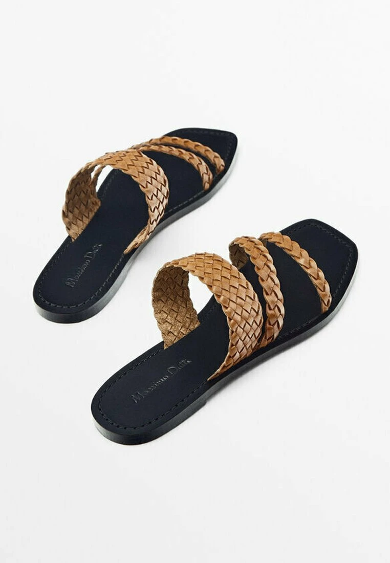 Massimo Dutti Vamp Plaited- Mules - Camel 6 Massimo Dutti Vamp Plaited- Mules - Camel - Image 4