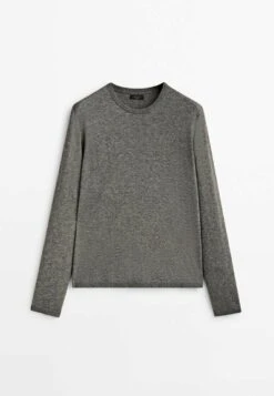 Massimo Dutti Crew Neck Blend - Sweatshirt - Dark Grey -Massimo Dutti Shop fefb5b3a85e24625b9113be05ddf0064