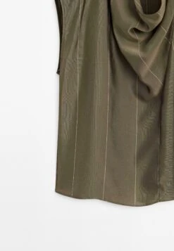 Massimo Dutti FLOWING GARMENT WITH STRIPED DETAILS - Blouse - Khaki 18 Massimo Dutti FLOWING GARMENT WITH STRIPED DETAILS - Blouse - Khaki -Massimo Dutti Shop ff20d8eac453445d8f954b2d42a63e7c