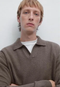 Massimo Dutti V-NECK - Long Sleeved Top - Grey -Massimo Dutti Shop ff34b5a0fdc74200ae4ef0f3616daff3