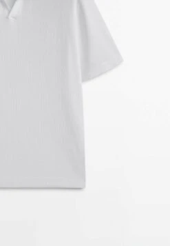 Massimo Dutti Vertical-Textured Micro - Polo Shirt - White -Massimo Dutti Shop ff847dc3eb8a4a2784d8d9450d1e5506