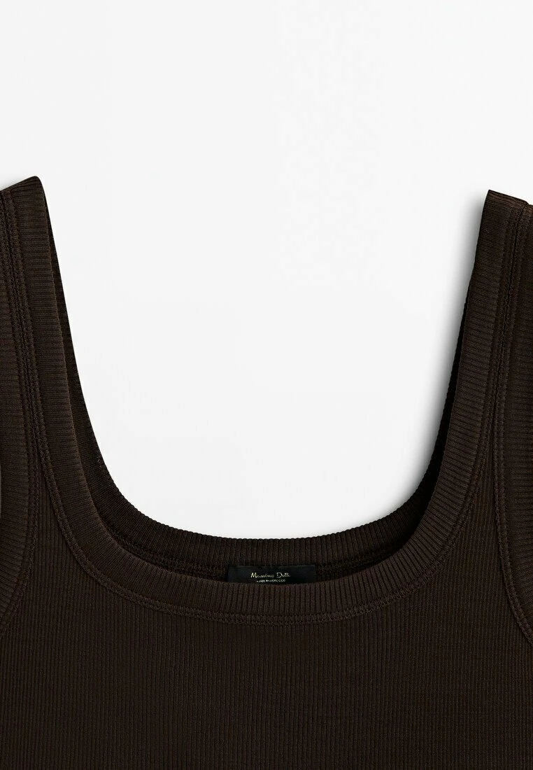Massimo Dutti Mercerised - Top - Dark Brown 7 Massimo Dutti Mercerised - Top - Dark Brown - Image 5