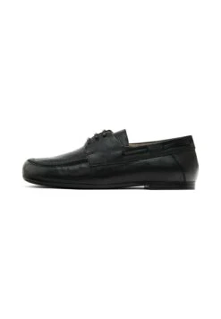 Massimo Dutti LOAFER - Boat Shoes - Black