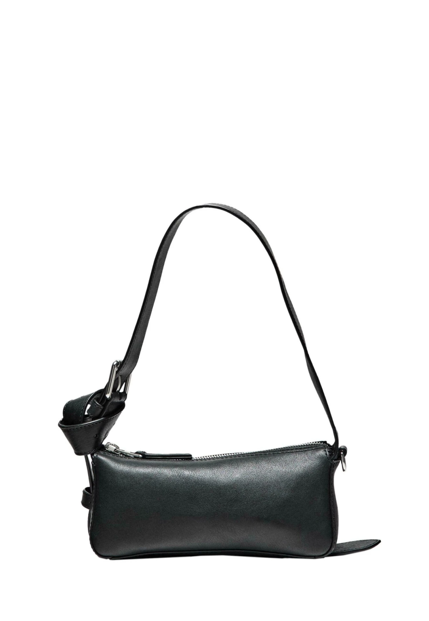 Massimo Dutti SMALL WITH BUCKLE - Handbag - Black 3 Massimo Dutti SMALL WITH BUCKLE - Handbag - Black