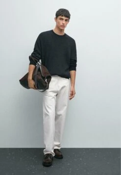 Massimo Dutti DENIM-EFFECT CREW NECK - Jumper - Dark Blue -Massimo Dutti Shop ffe953ded3534675a009d2b8a4475c31