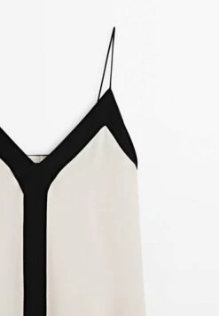 Massimo Dutti Strappy With Contrast V Neck - Maxi Dress -Massimo Dutti Shop fff17c2197424cab9051c88ef4013ce7