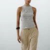 Massimo Dutti LIGHTWEIGHT HALTER NECK - Basic T-shirt - Grey 1 Massimo Dutti LIGHTWEIGHT HALTER NECK - Basic T-shirt - Grey -Massimo Dutti Shop fffcb6be69c84f47b258cf3626715032